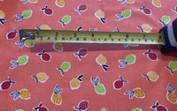 Fruits on Bright Coral Cotton Poplin