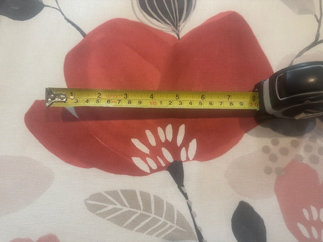 Cranberry Floral Cotton Furnishing