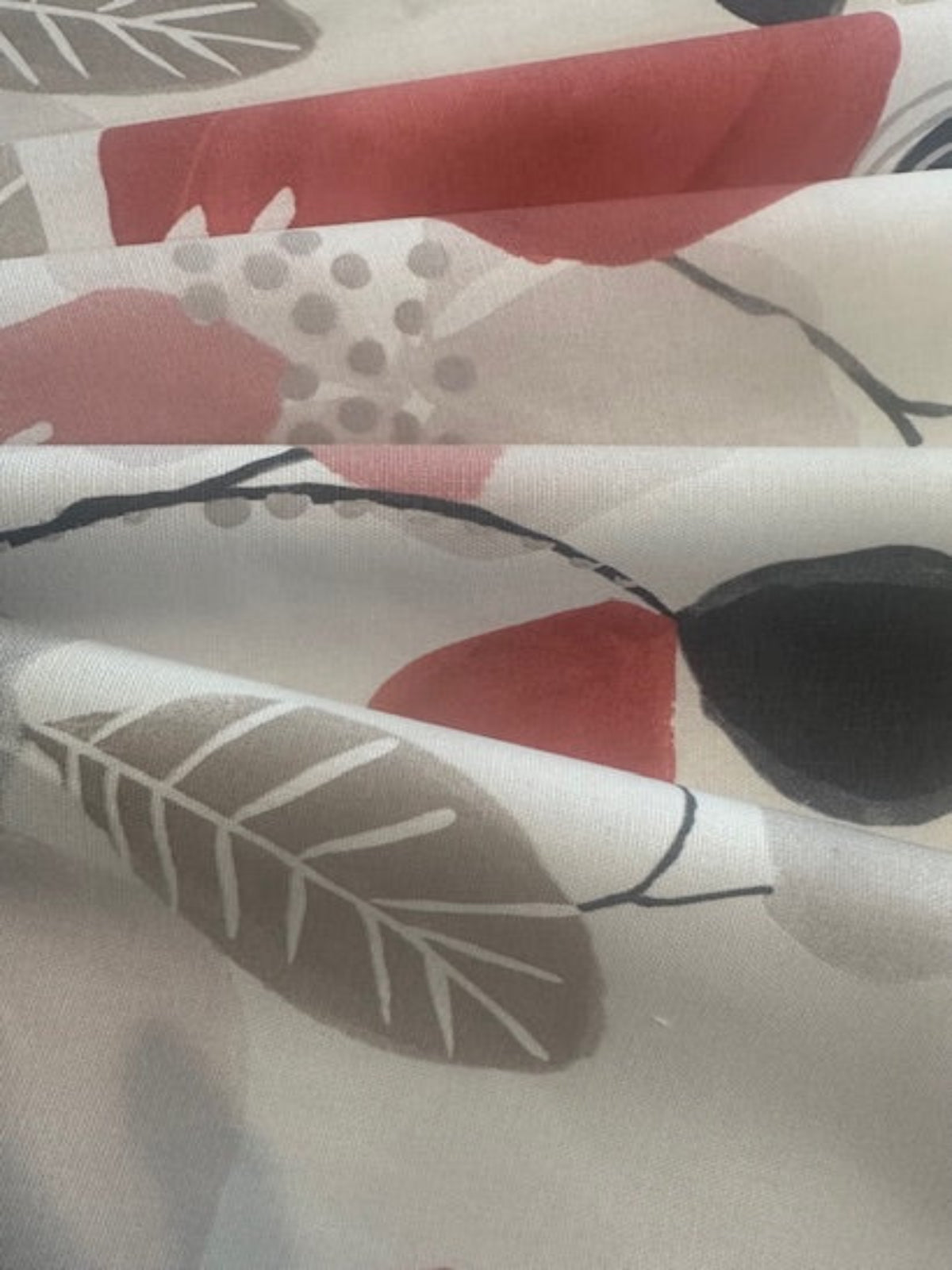 Cranberry Floral Cotton Furnishing