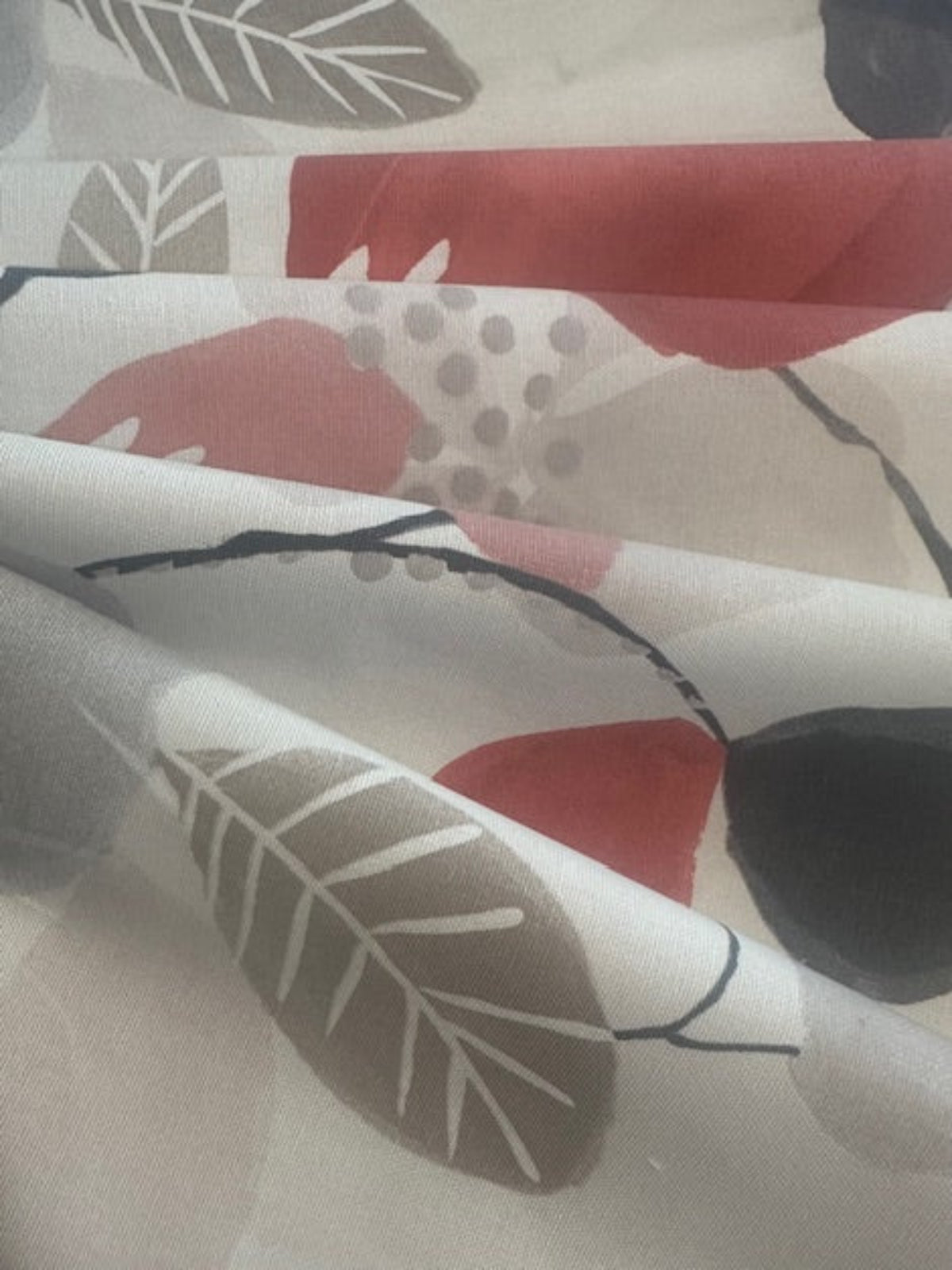 Cranberry Floral Cotton Furnishing