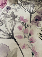 Cranberry /Lime&nbsp; Watercolour Floral on Cotton Furnishing