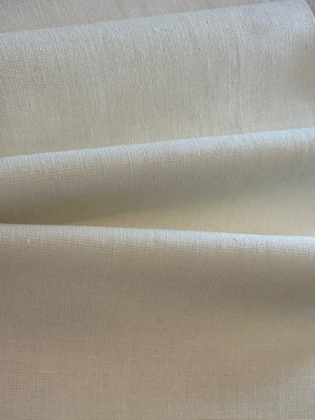 Cream Linen Mix Stretch Fabric 130cm – Soft Handle Linen Cotton for Dr ...