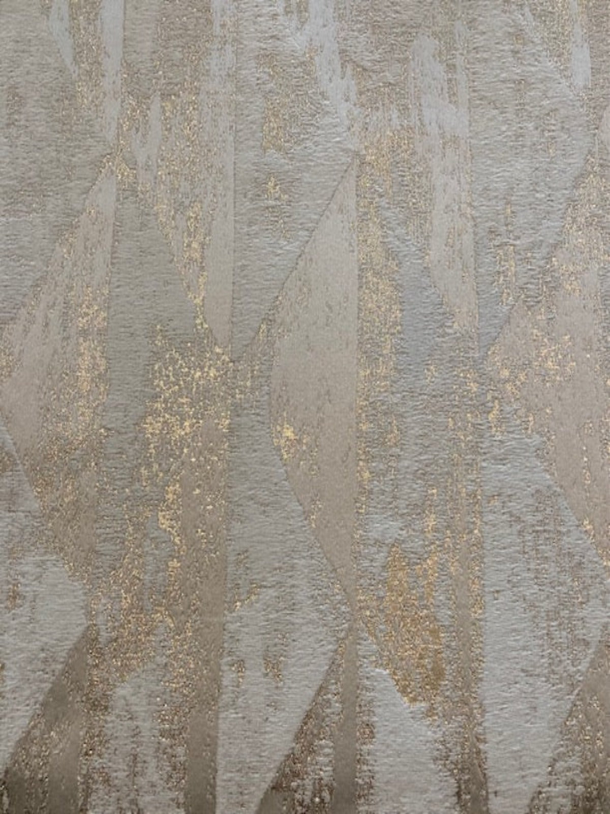 Cream Interlocking Triangles with Gold Lurex Detail