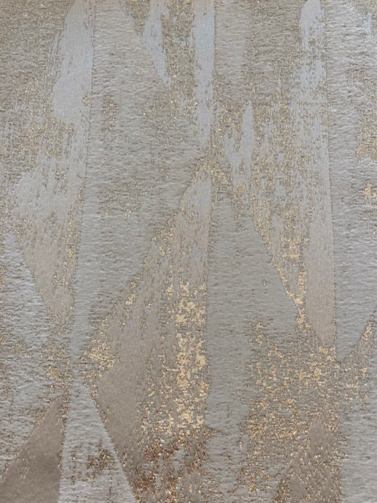 Cream Interlocking Triangles with Gold Lurex Detail