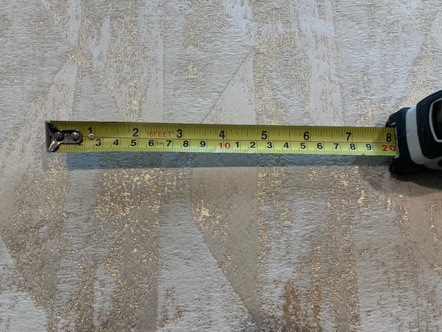 Cream Interlocking Triangles with Gold Lurex Detail