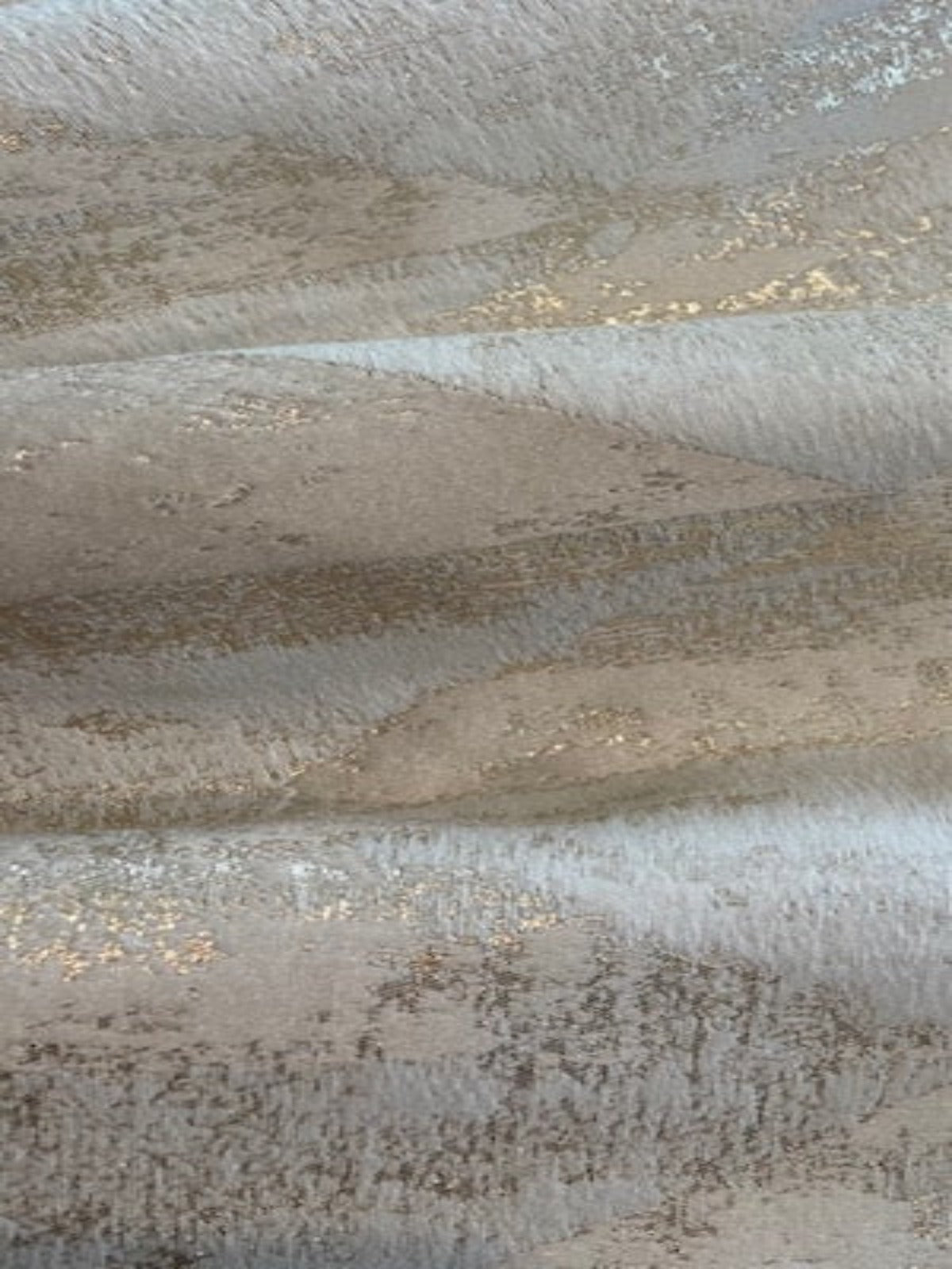 Cream Interlocking Triangles with Gold Lurex Detail