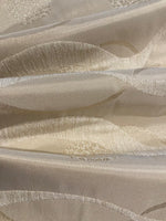 Cream Wave & Spot Double Fabric