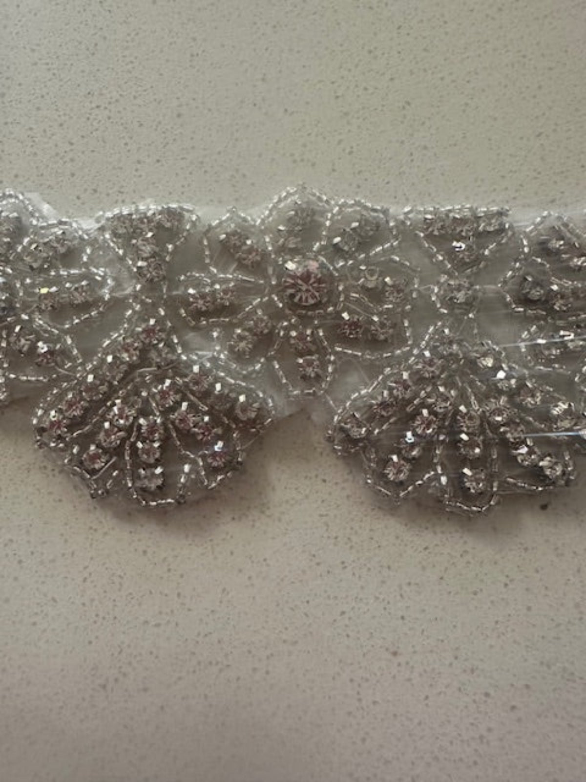 Crystal Fan Design Edging 5cm Wide