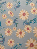 Lemon Daisies on Sky Blue Cotton Lawn