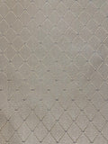 Ivory Diamond Jacquard with Silver Lurex Detail Firm Handle