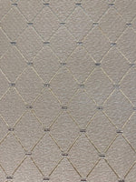 Ivory Diamond Jacquard with Silver Lurex Detail Firm Handle