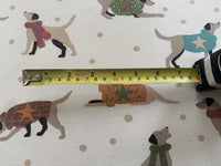 Dogs on Natural Cotton Furnishing