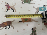 Dogs on Natural Cotton Furnishing