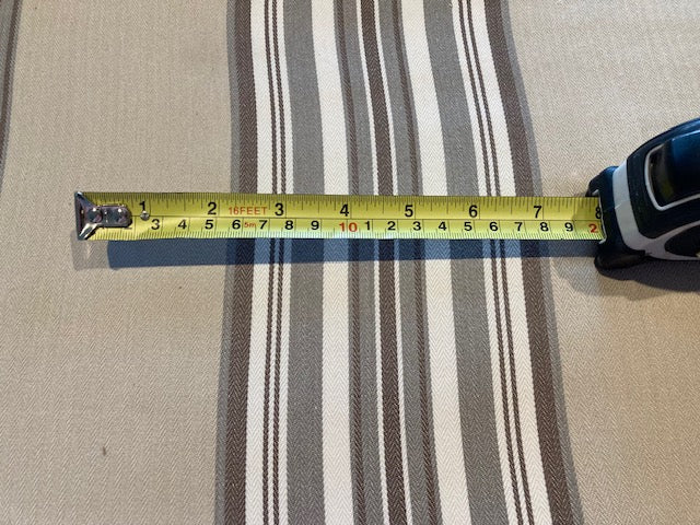 Linen/Dove Colour Herringbone Stripe. Stripe Run along the Fabric. "Sanderson - Saxon"