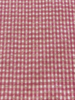 Deep Pink Seersucker 4mm Gingham Check