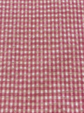 Deep Pink Seersucker 4mm Gingham Check
