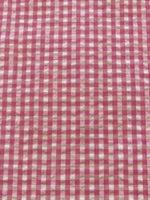 Deep Pink Seersucker 4mm Gingham Check