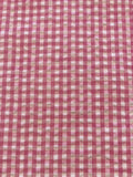Deep Pink Seersucker 4mm Gingham Check