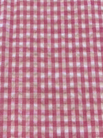 Deep Pink Seersucker 4mm Gingham Check