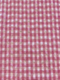 Deep Pink Seersucker 4mm Gingham Check