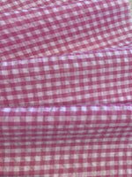 Deep Pink Seersucker 4mm Gingham Check