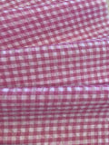 Deep Pink Seersucker 4mm Gingham Check