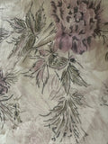 Dusty Pink Rose Print on Yoryu Silk Chiffon
