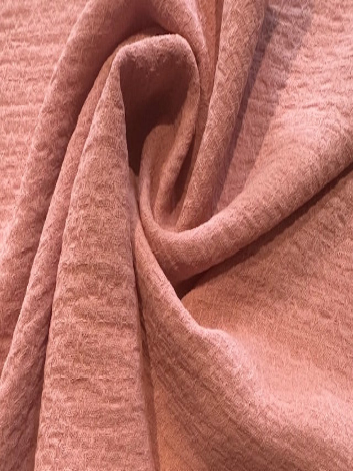 Dark Salmon Textured Crepe Knit