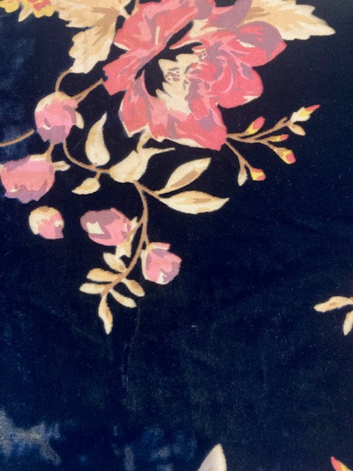 Dusty Pink Burnout on Black Velvet