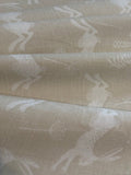 Ivory Running Hares on Ecru Furnishing