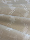 Ivory Running Hares on Ecru Furnishing