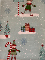 Christmas Elf & Snowman PVC Coated Cotton