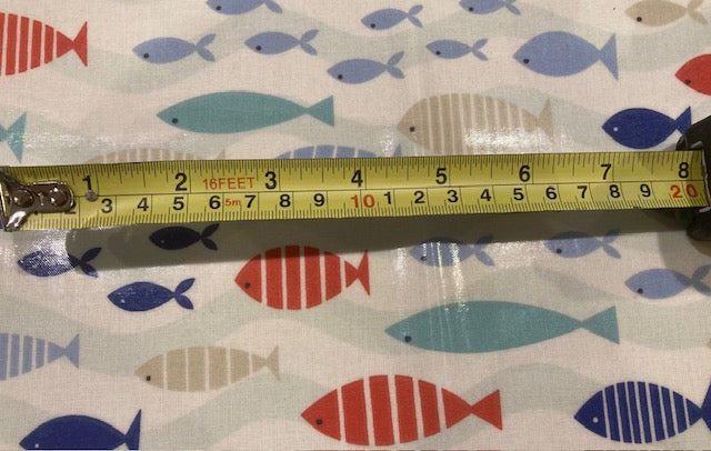 Multi Coloured Shoal of Fish on PVC Coated Cotton