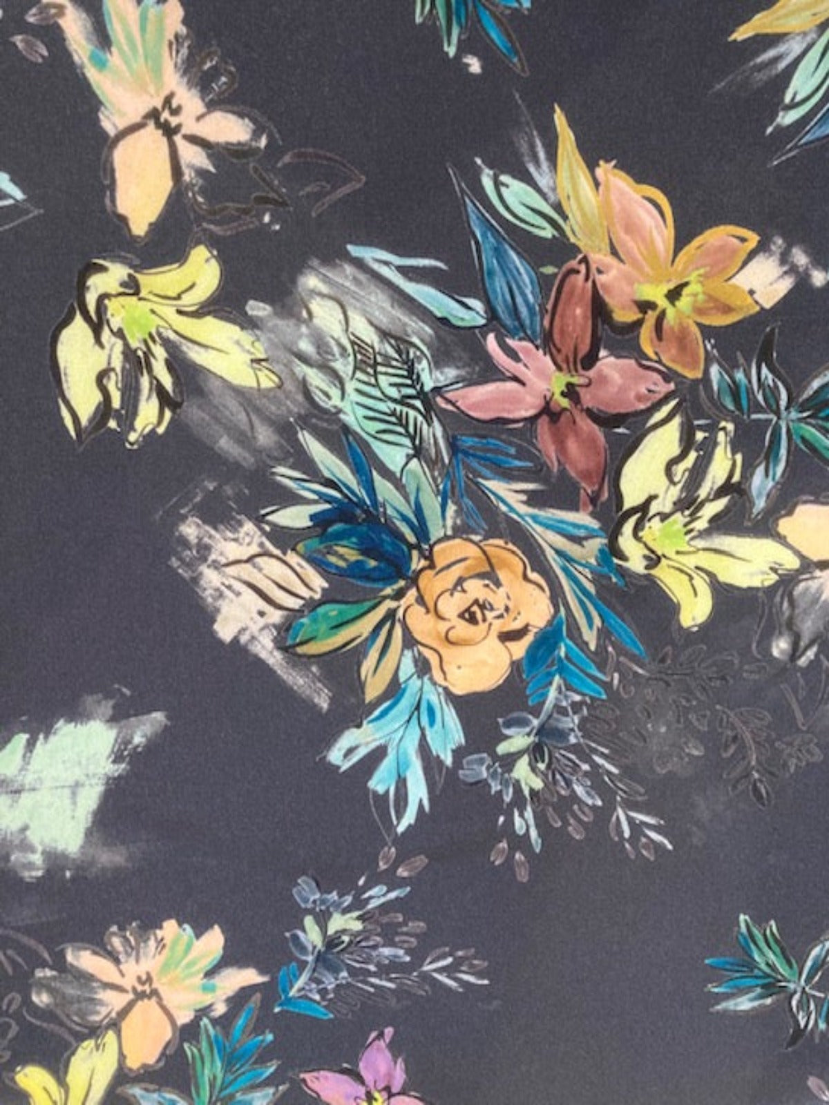 Flower Bunches on Bottle Green