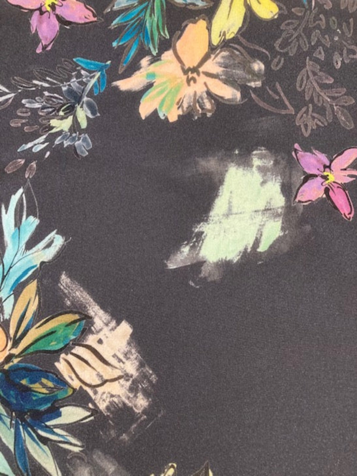 Flower Bunches on Bottle Green