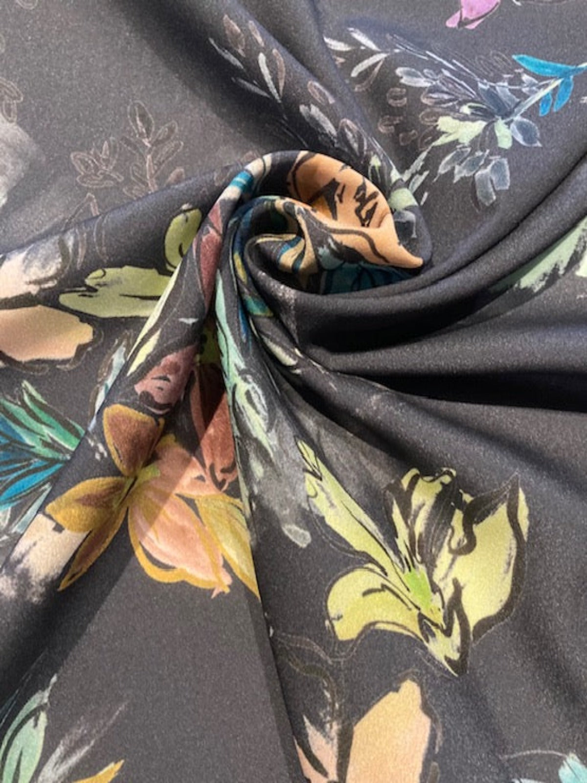 Flower Bunches on Bottle Green