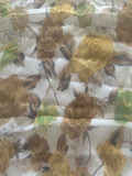 Golden Roses on Yoryu Silk Chiffon