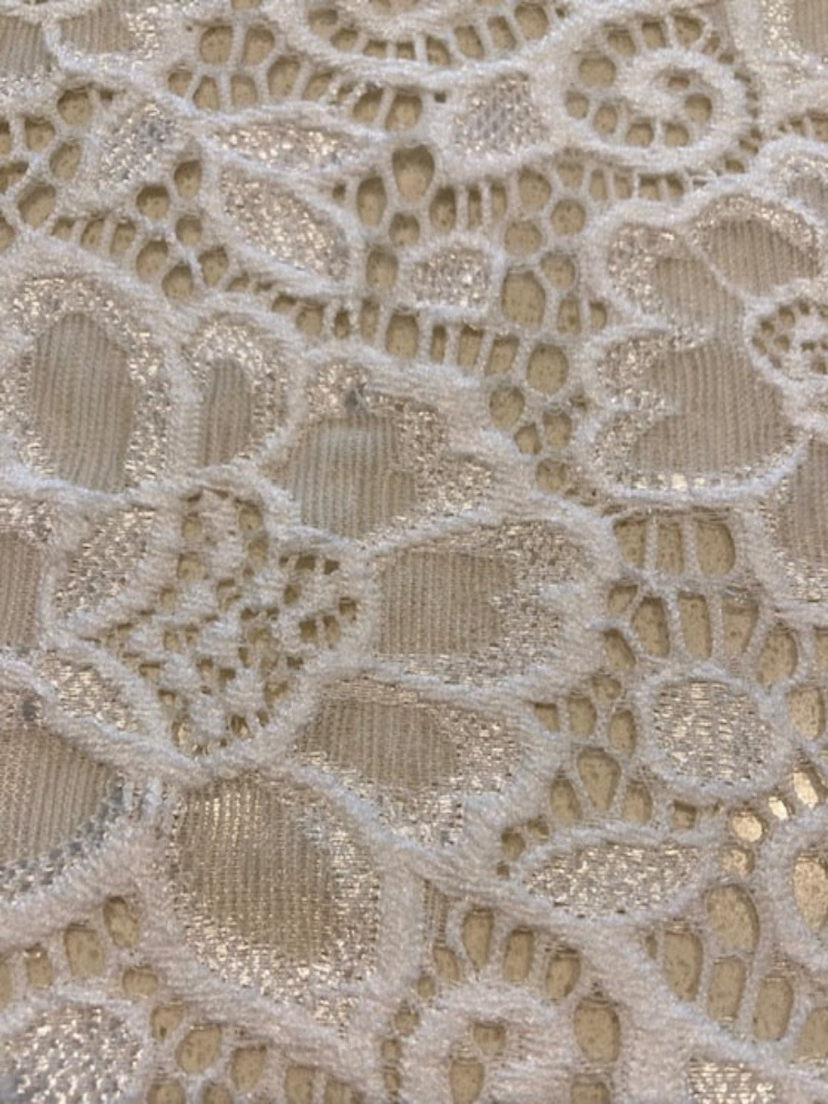 Ivory Stretch Guipure Lace