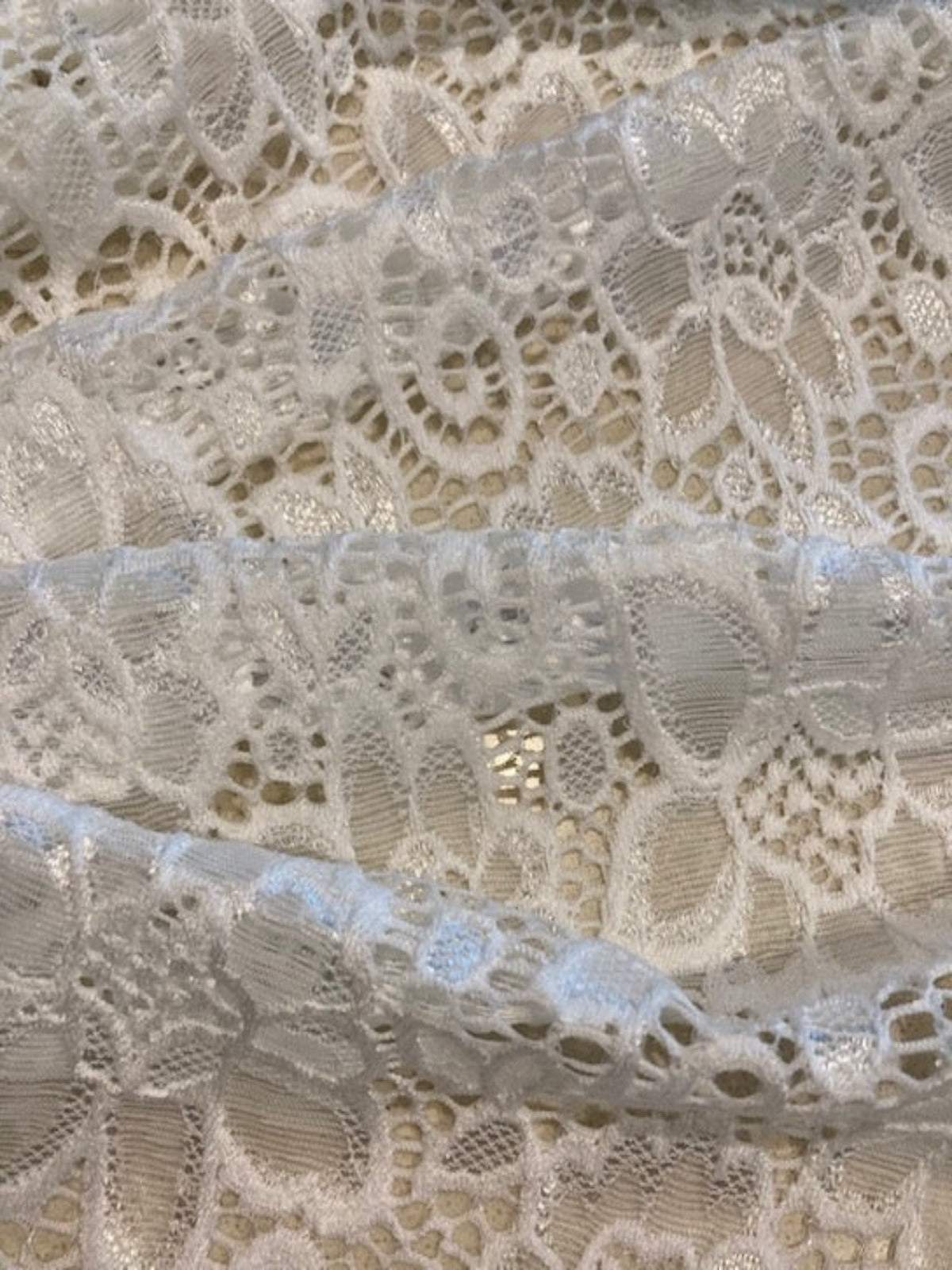 Ivory Stretch Guipure Lace