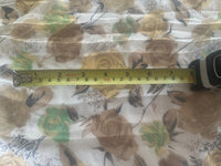 Golden Roses on Yoryu Silk Chiffon