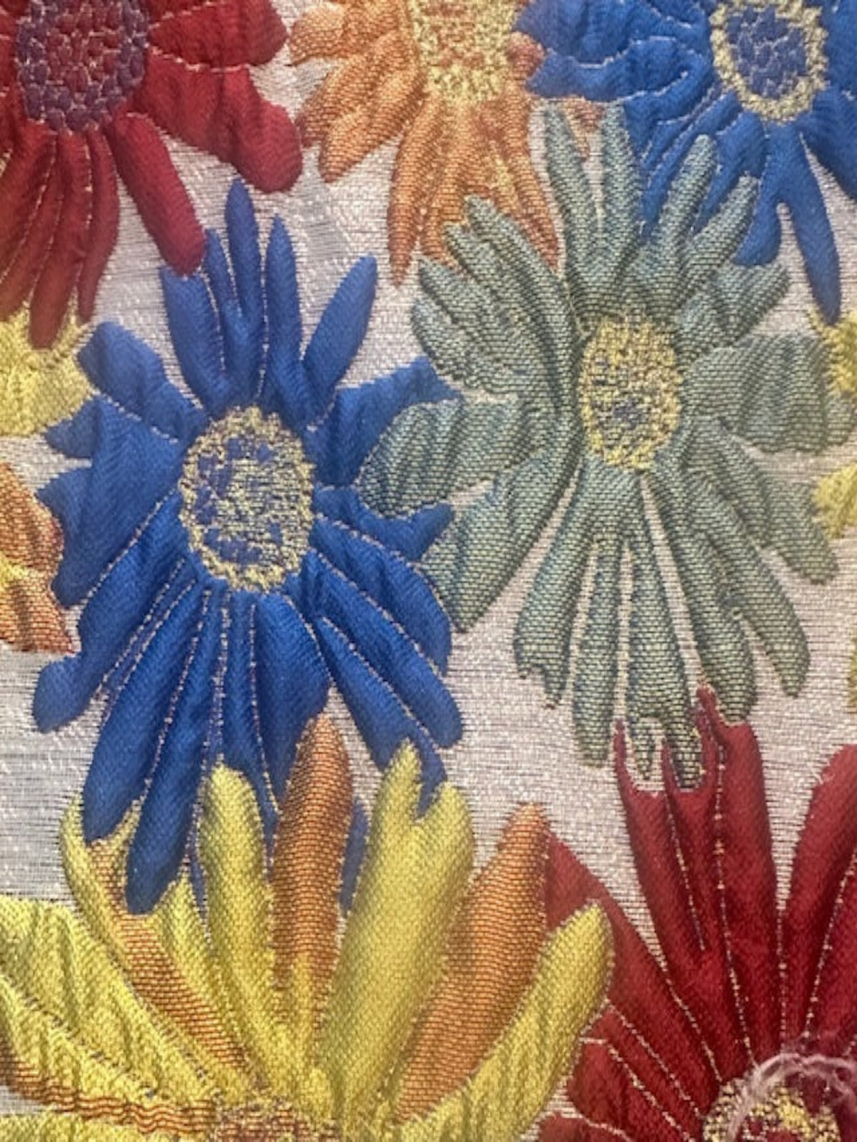 Multi Coloured Raised Floral Jacquard