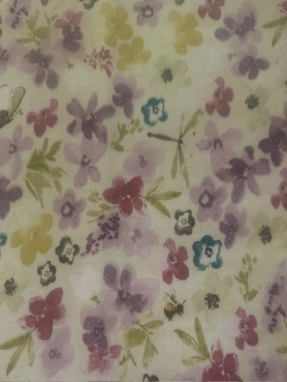 Lavender & Lime Floral on PVC Coated Cotton