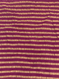 Fuchsia/Bronze Seersucker Stripe. Stripes run across the fabric.