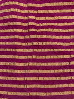 Fuchsia/Bronze Seersucker Stripe. Stripes run across the fabric.