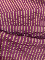 Fuchsia/Bronze Seersucker Stripe. Stripes run across the fabric.