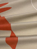 Tangerine/Sand Fox Print on Cotton " Harlequin - Fox"