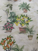 Yellow/Orange Flower Pot and Plant Cotton Furnishing