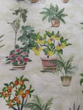 Yellow/Orange Flower Pot and Plant Cotton Furnishing
