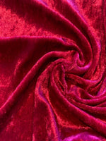 Bright Fuchsia Crushed Stretch Velvet