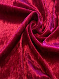 Bright Fuchsia Crushed Stretch Velvet